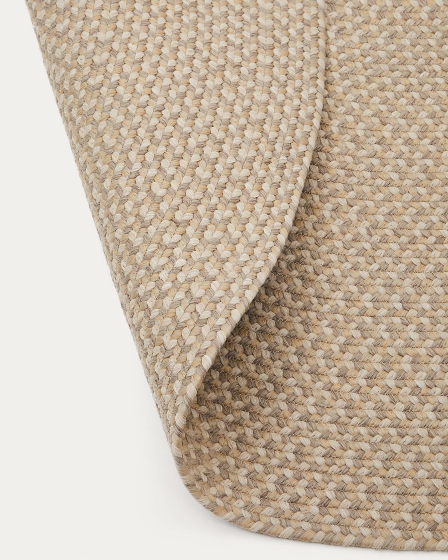 Rodhe beige oval rug 100% PET 160 x 230 cm