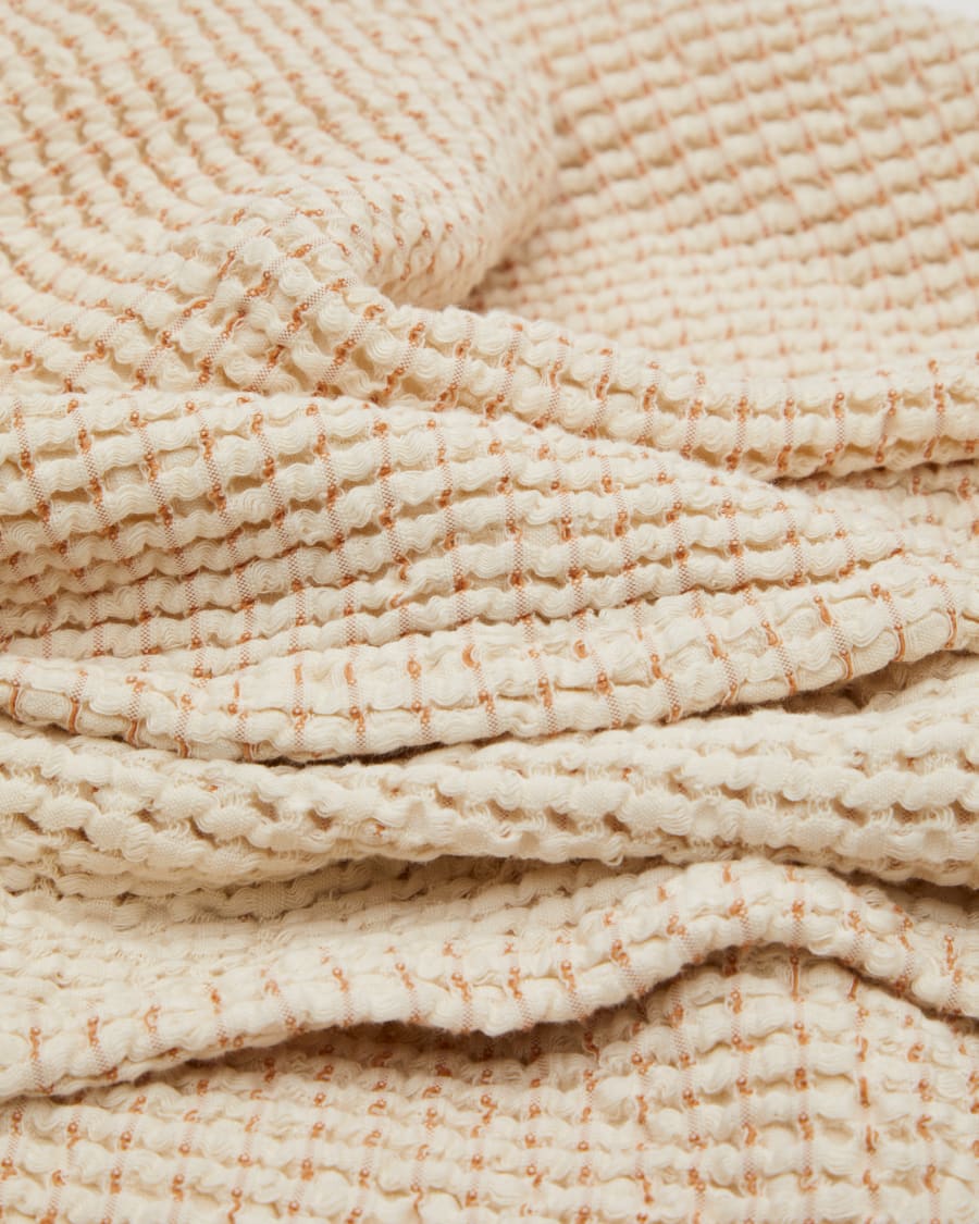 Senara Bettdecke 100% Baumwolle beige für 150/160 cm Bett