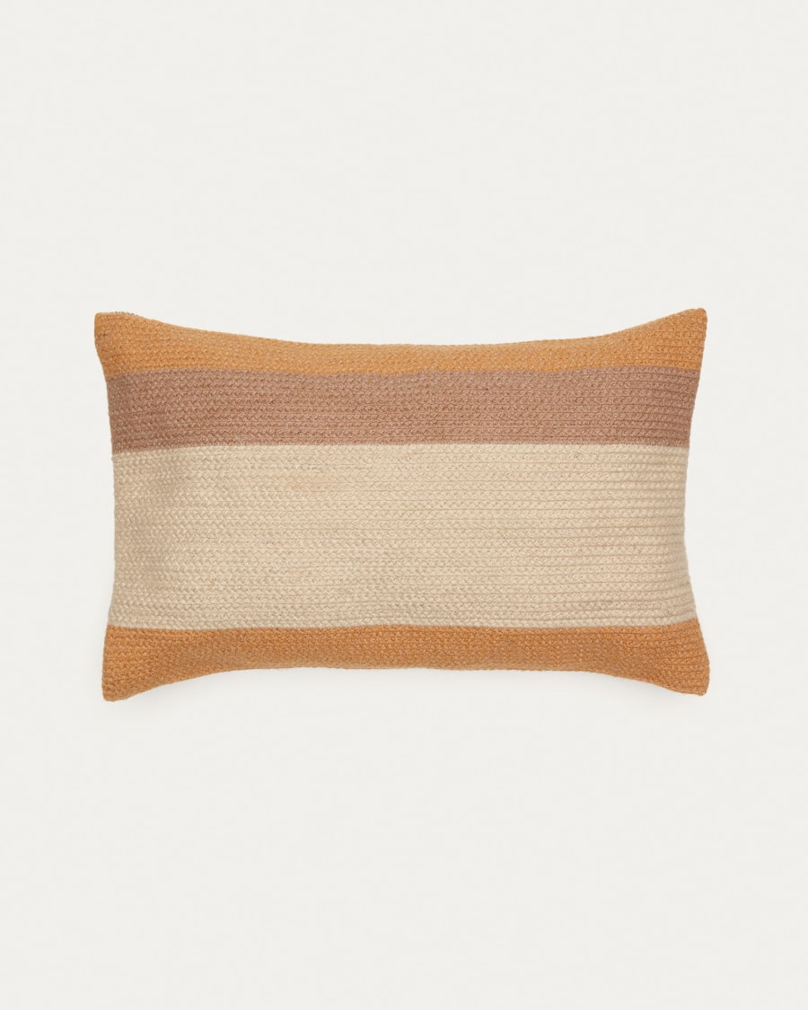 Leeith 100% PET cushion cover in multicolour stripes, 30 x 50 cm