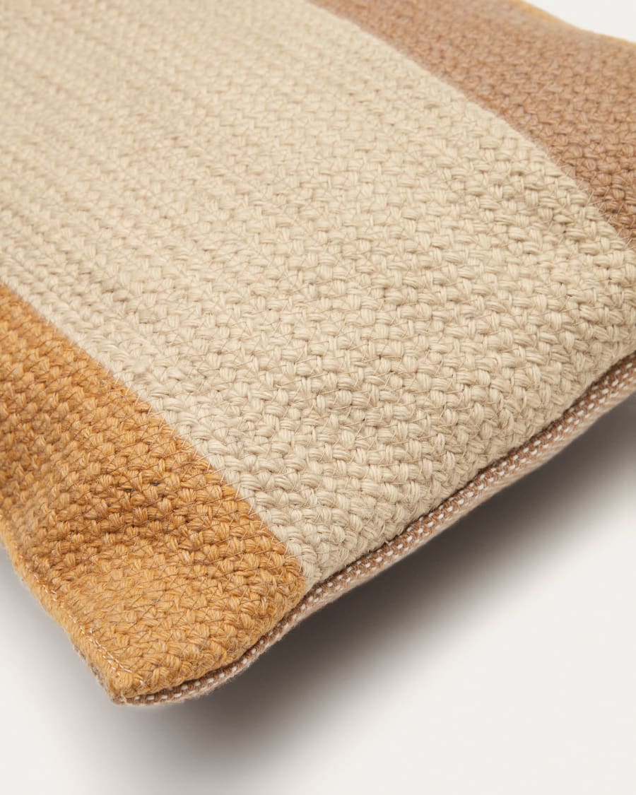 Leeith 100% PET cushion cover in multicolour stripes, 30 x 50 cm
