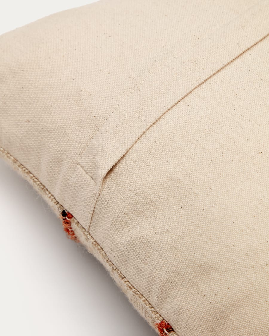 Sueli linen and natural cotton cushion cover 45 x 45 cm