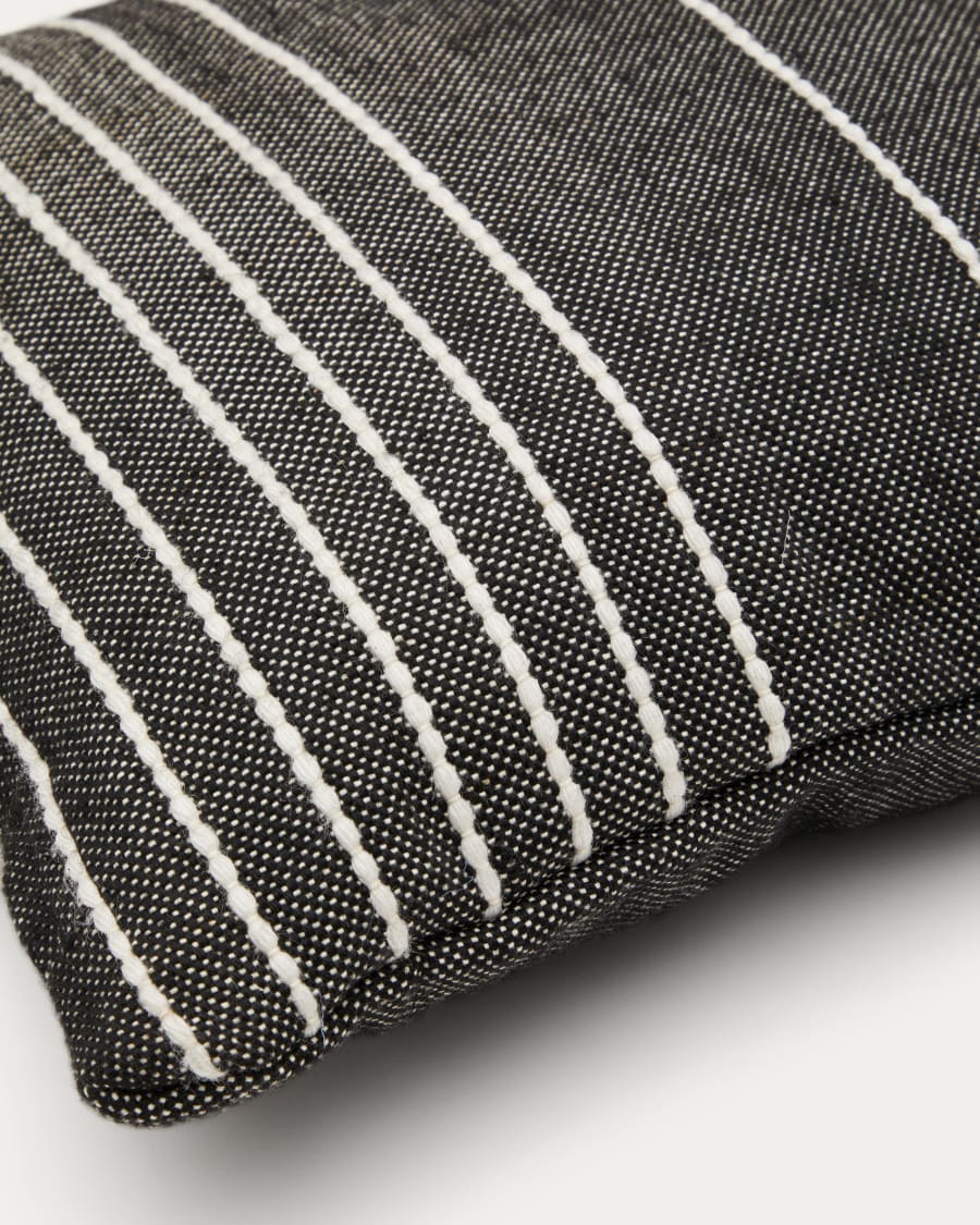 Polp black striped cushion cover 100% PET 45 x 45 cm