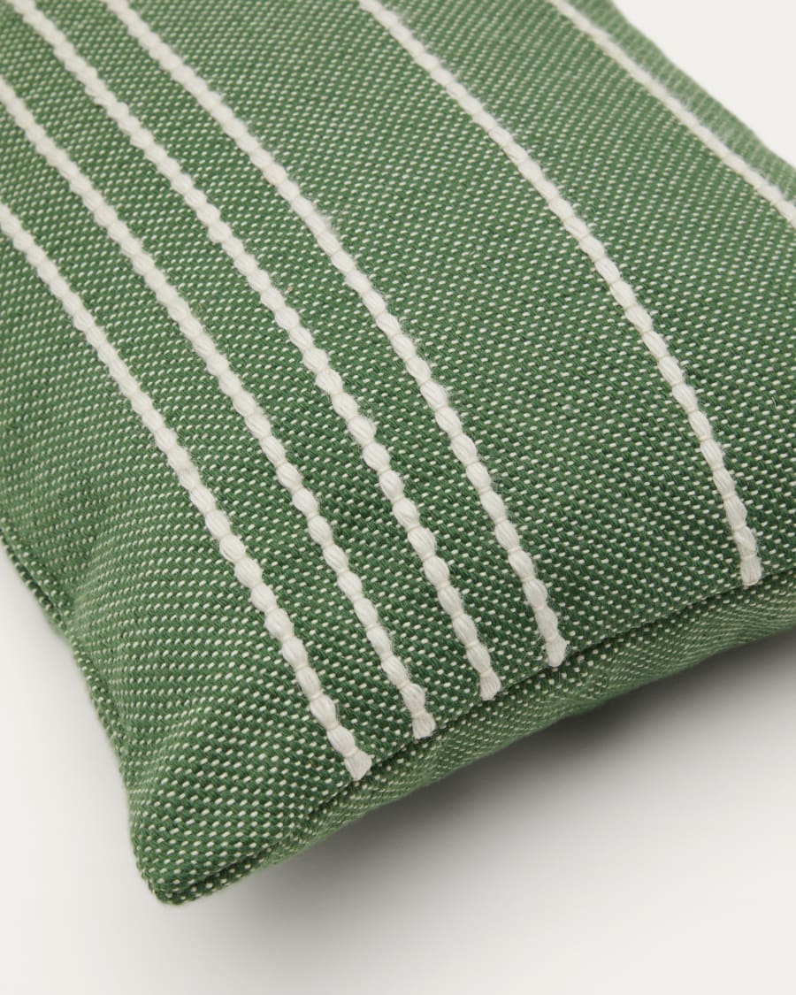Polp green striped cushion cover 100% PET 30 x 50 cm