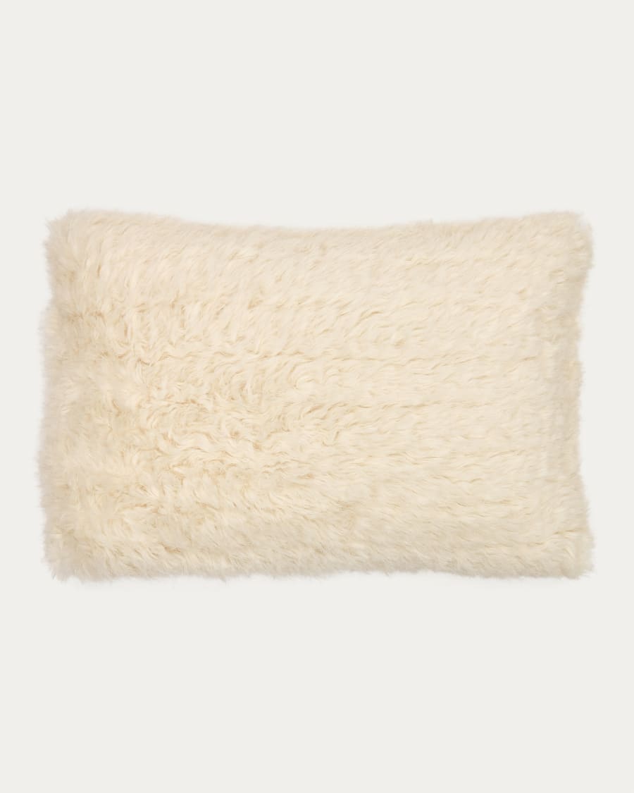 Kissenhülle Silvy in Plüsch weiss 40 x 60 cm