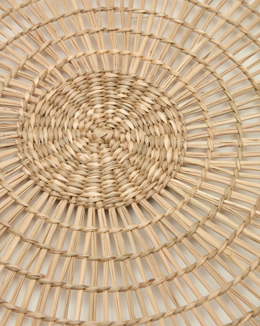 Palau set of 2 round placements made of natural fibers in a natural finish, 38 x 38 cm