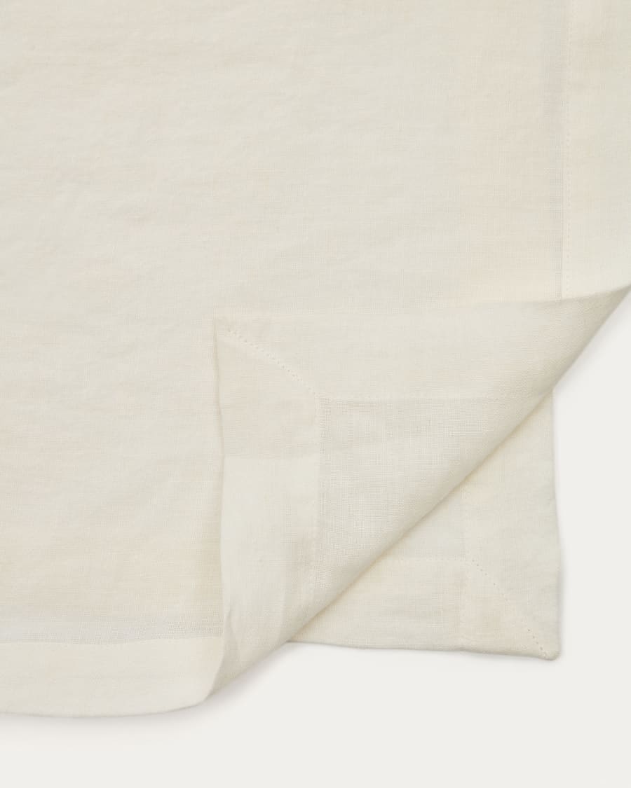 Pals 100% linen table cloth in white, 170 x 250 cm