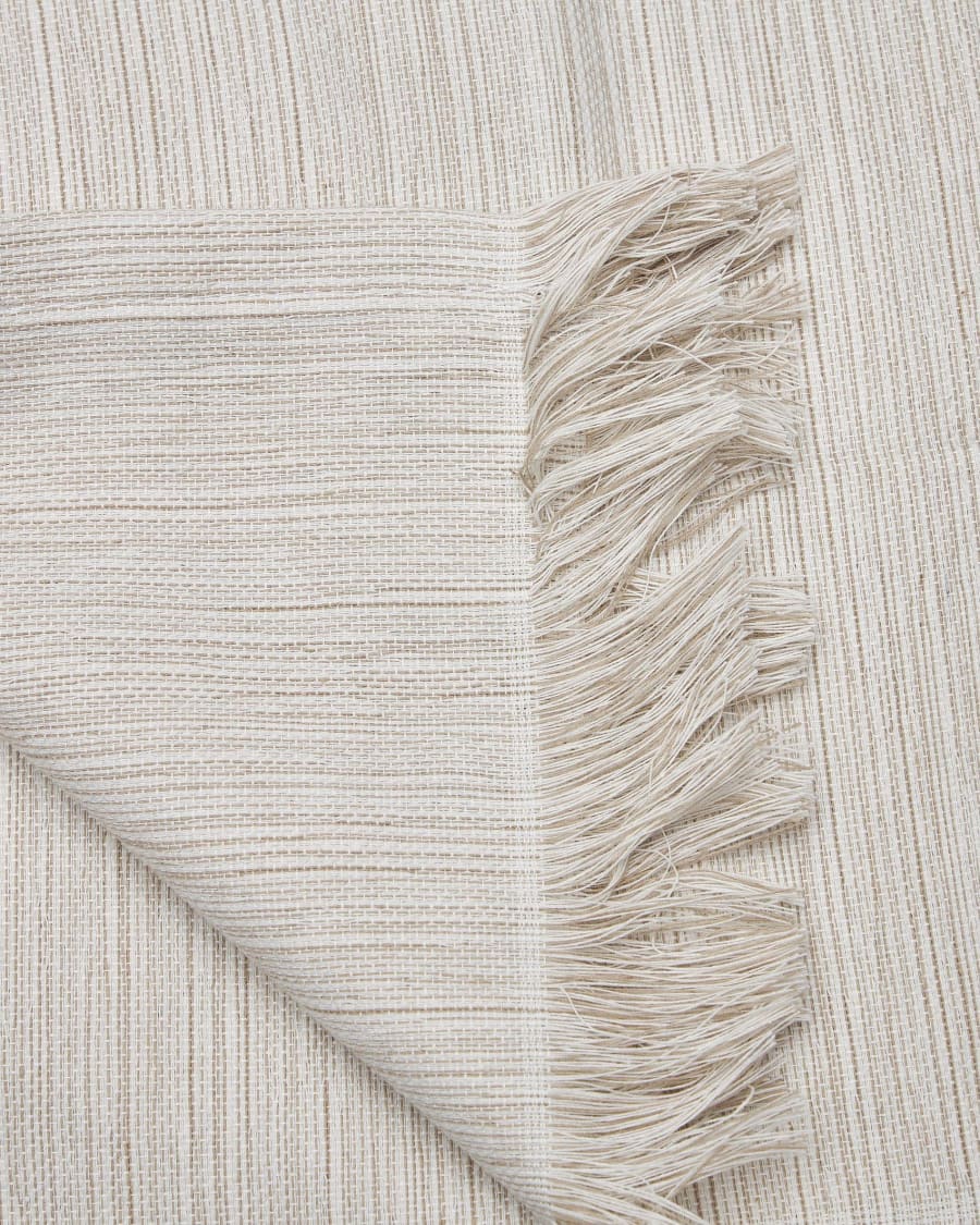 Vilahur tablecloth with tassels in beige, 150 x 250 cm