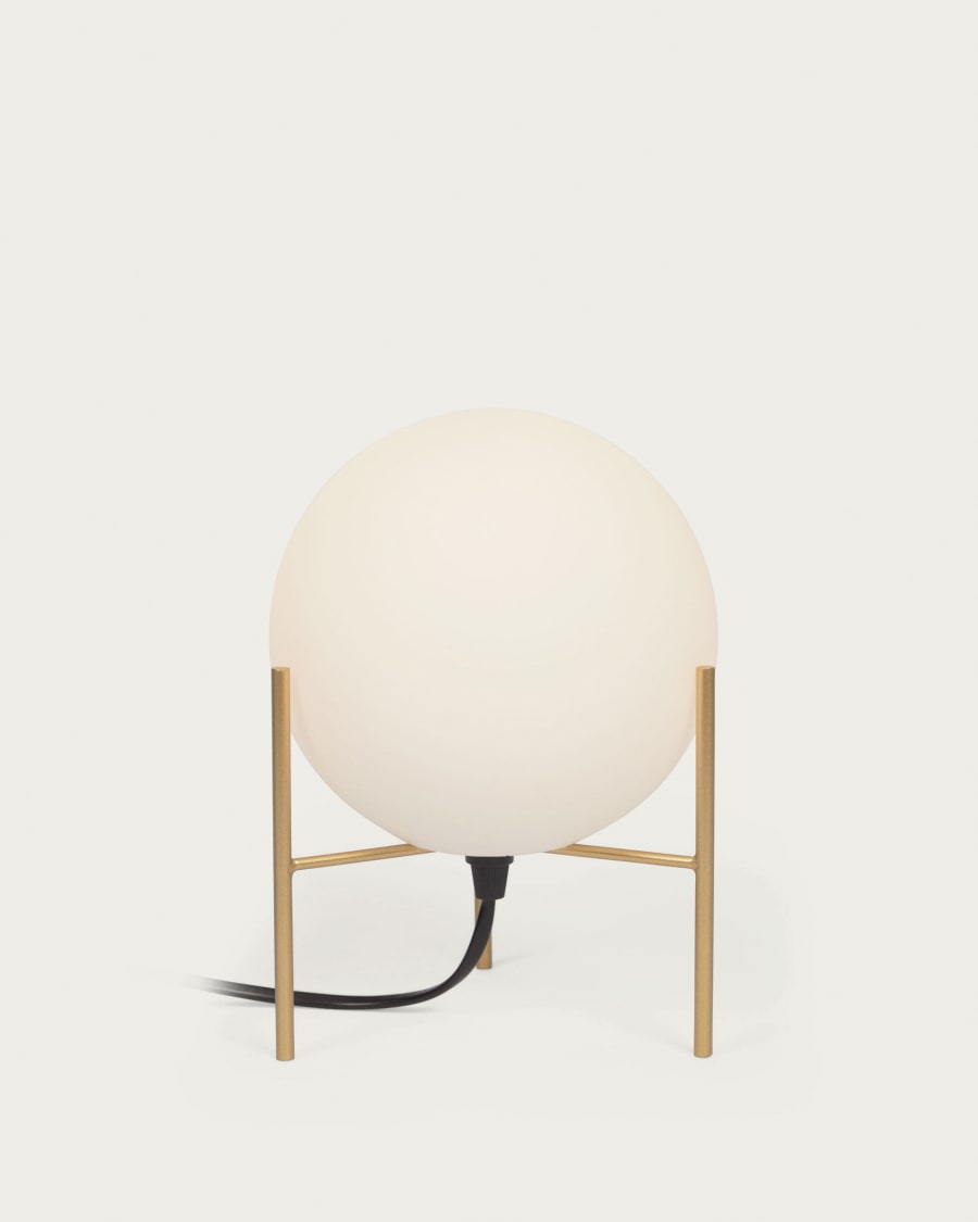 Seina Tischlampe aus Stahl mit Messing-Finish