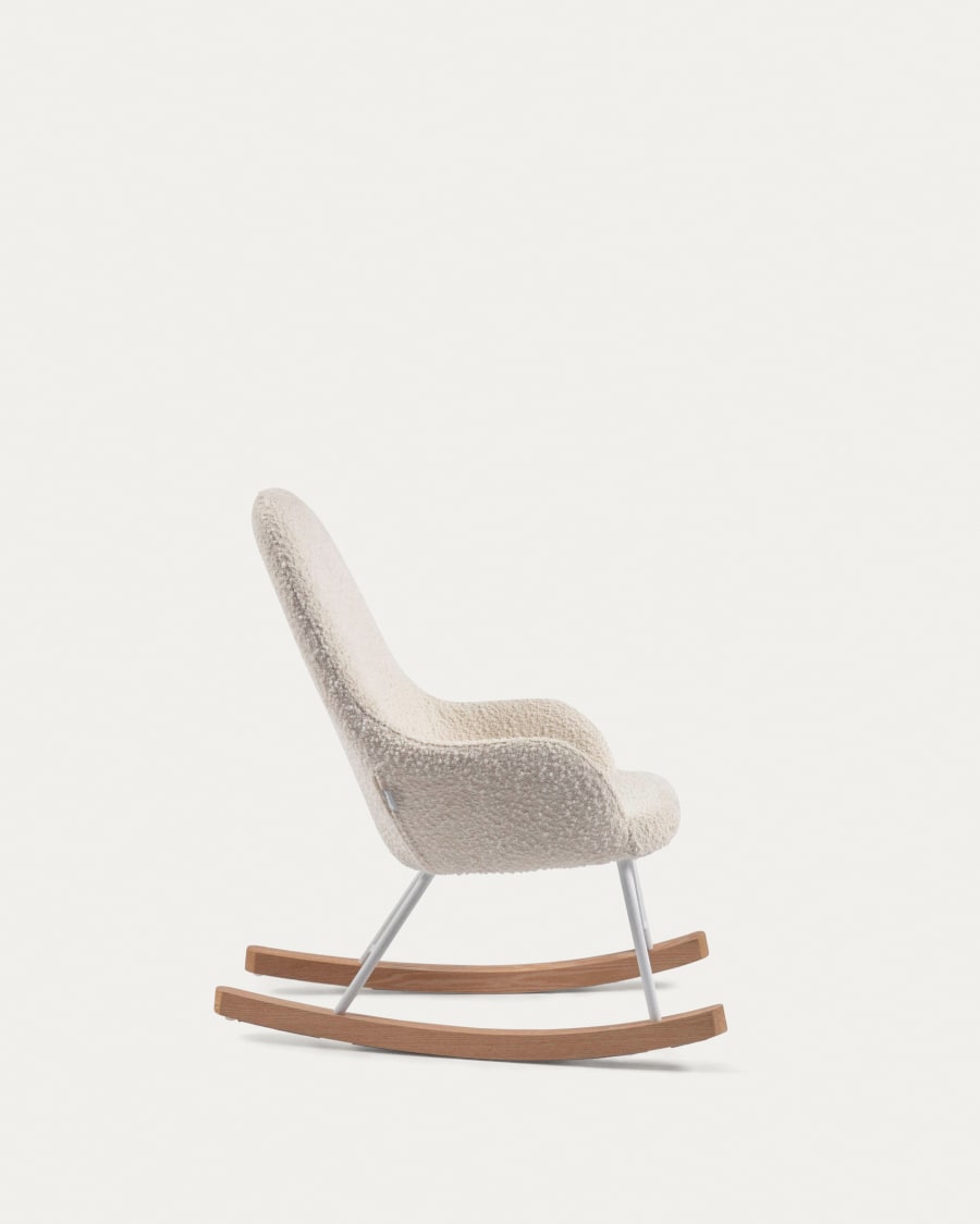 Joey children’s rocking chair in white bouclé