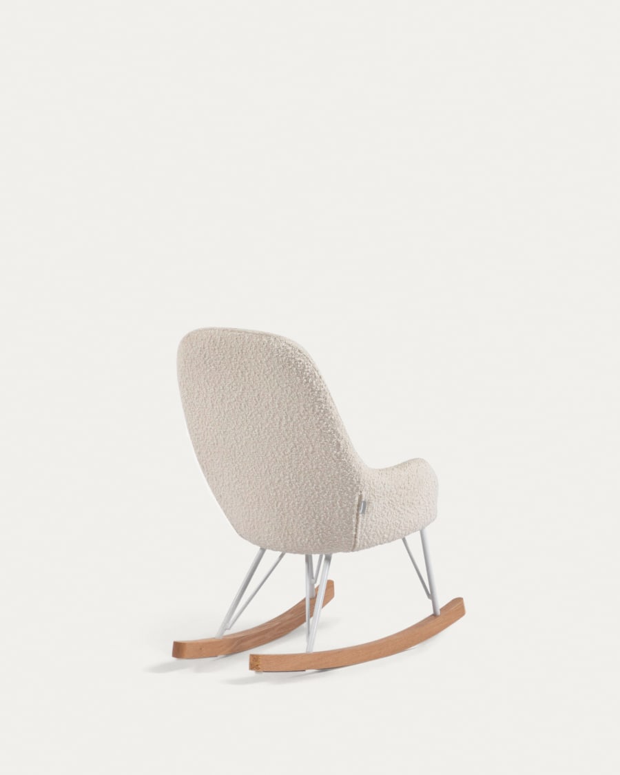 Joey children’s rocking chair in white bouclé