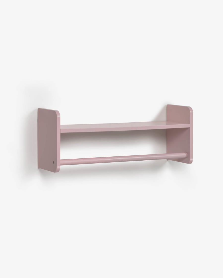 Florentina MDF shelf with hangers pink finish 52.5 cm FSC