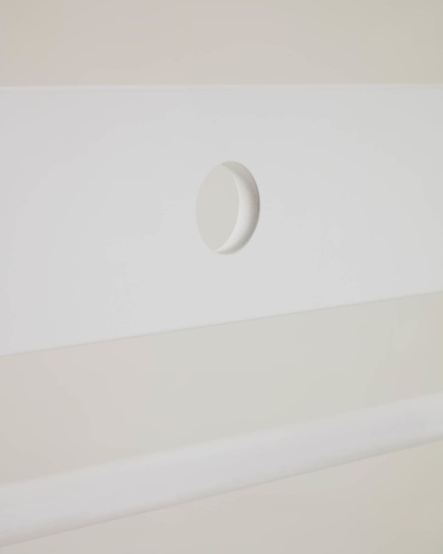 Adelaine hanger in solid natural pine and white MDF 100 x 40 cm FSC MIX Credit