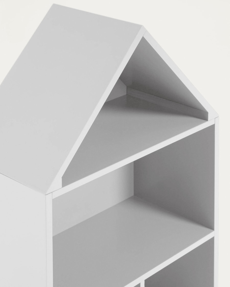 Celeste kids’ little house shelf unit in white MDF 50 x 105 cm