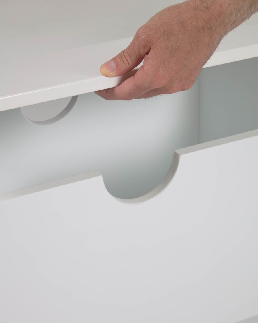 Συρταριέρα Nunila, λευκό MDF