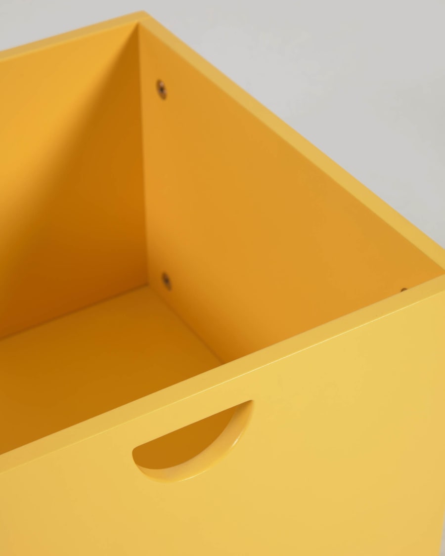 Nunila set of 2 drawers for storage unit in mustard MDF