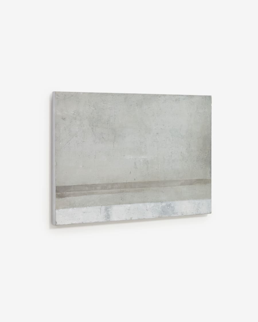 Vespera white and grey canvas 60 x 90 cm
