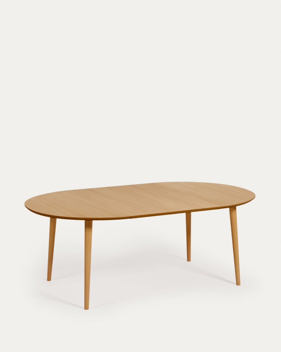 Extendable oval dining store table for 8