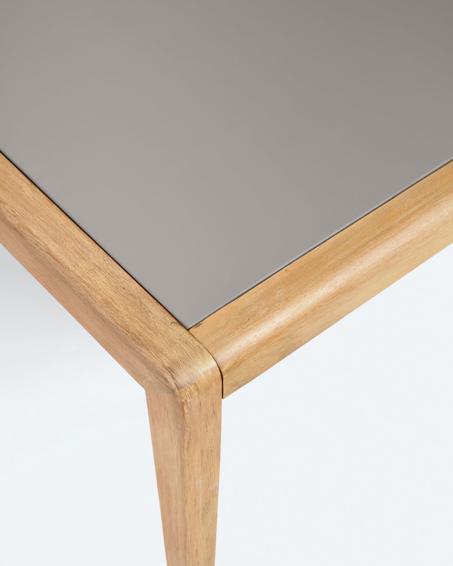 Better coffee table in polycement and solid acacia wood 120 x 70 cm