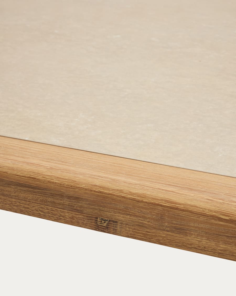 Better coffee table in polycement and solid acacia wood 120 x 70 cm FSC 100%
