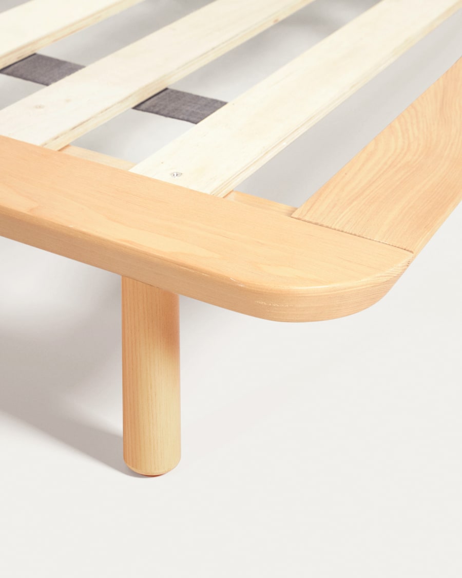 Anielle bed made from solid ash wood for a 90 x 200 cm mattress