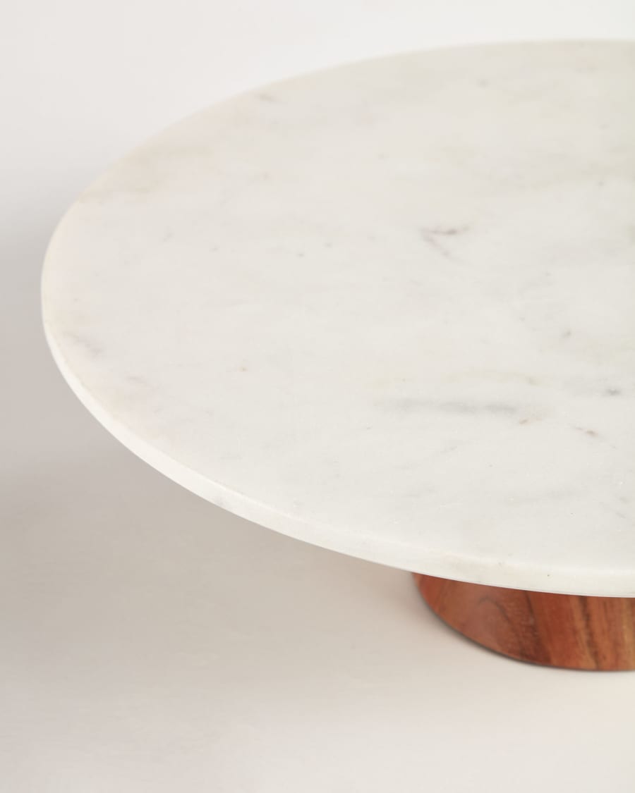 Cinderella white marble cake plate