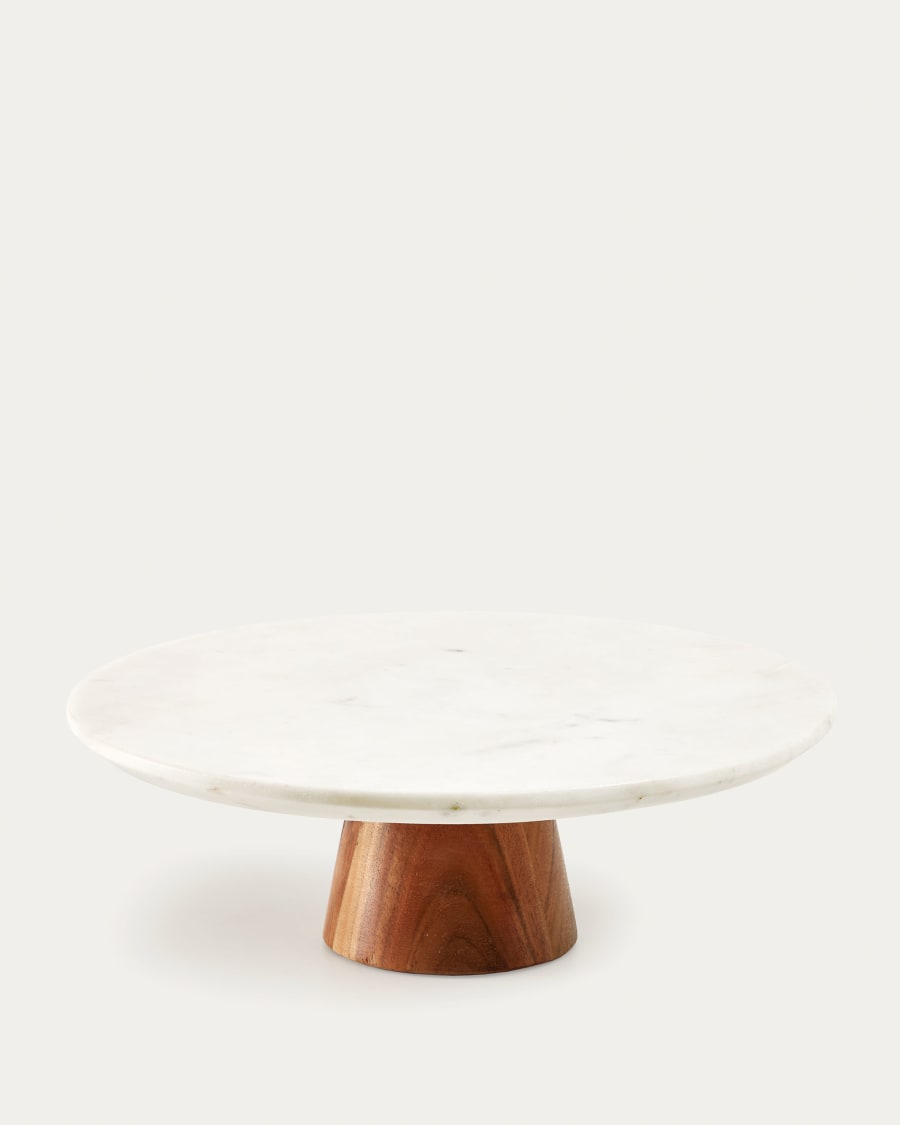 Cinderella white marble cake plate