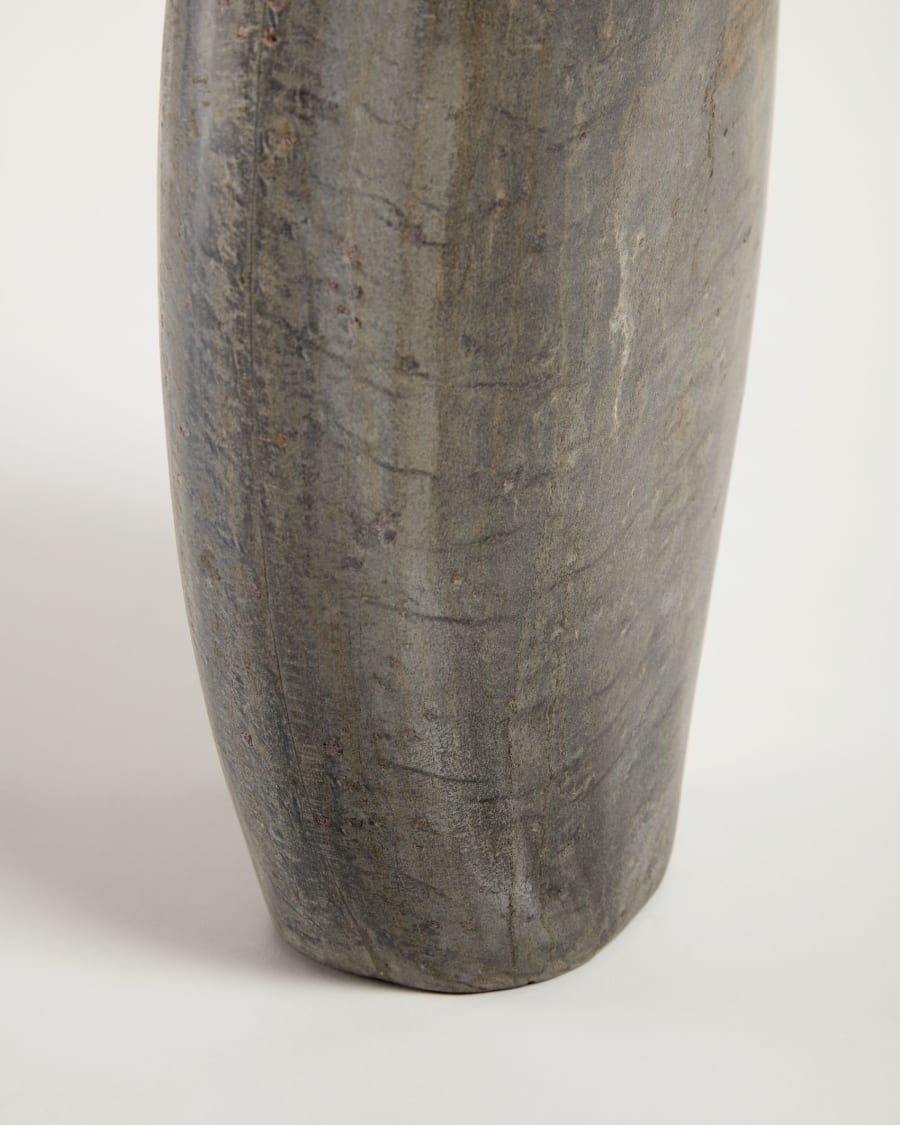 Tovah large marble vase in grey, 28 cm