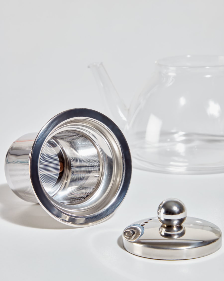 Τσαγιέρα Eulalia, διάφανο και γκρι γυαλί