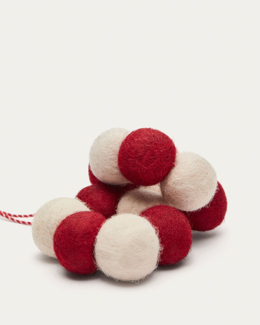 Set of 2 Eloisa ornaments in red felt
