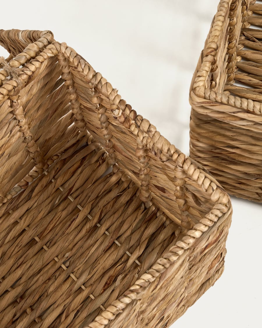 Xuliana set of 2 natural fibre trunks, with a natural finish