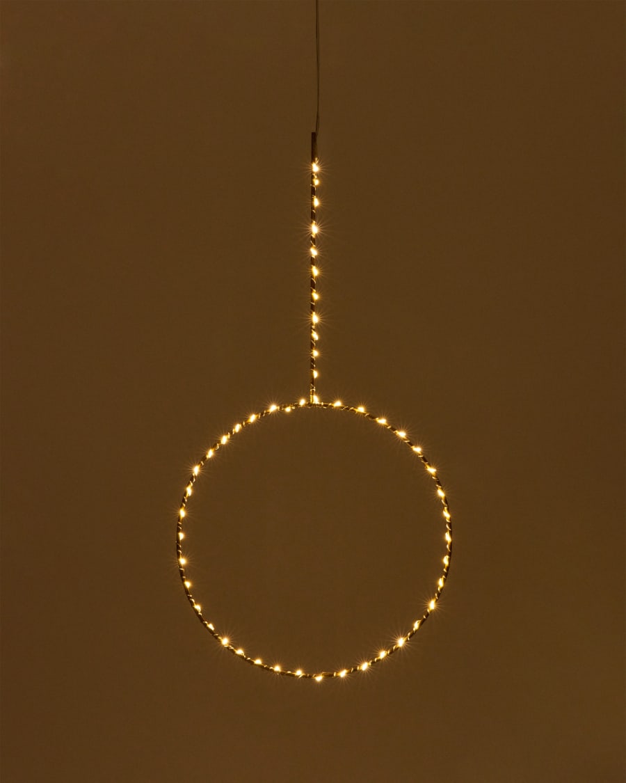 Anello luminoso Tamane in oro Ø 25 cm