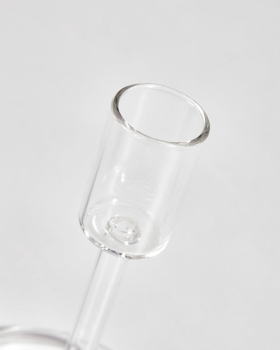 Zulma kleiner Kerzenhalter aus transparentem Glas