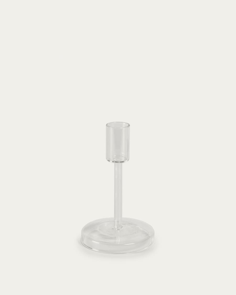 Zulma kleiner Kerzenhalter aus transparentem Glas