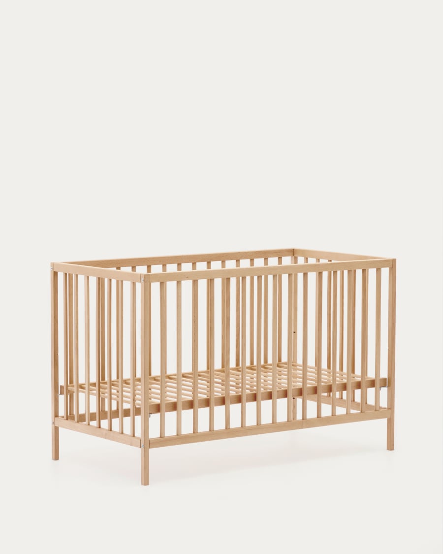Gitterbett Shantal aus massiver Buche mit natürlichem Finish 60 x 120 cm