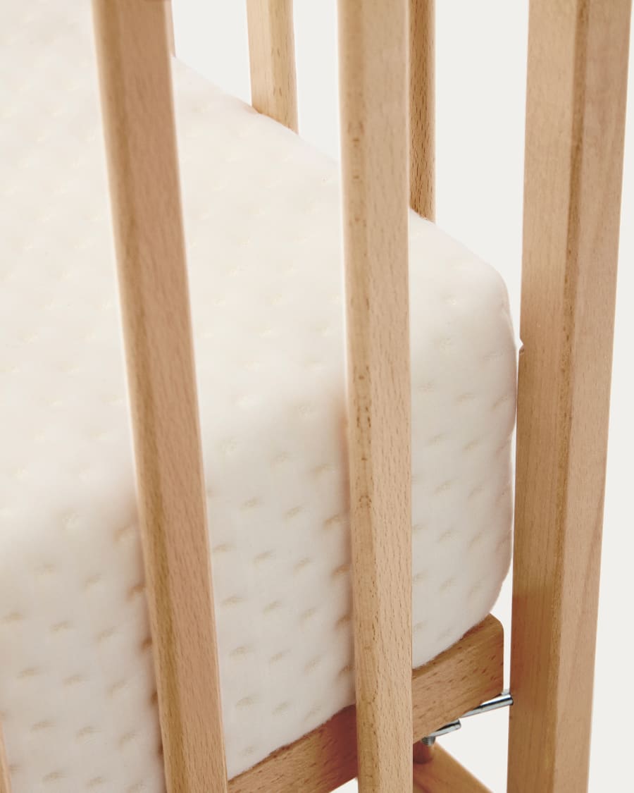 Gitterbett Shantal aus massiver Buche mit natürlichem Finish 60 x 120 cm