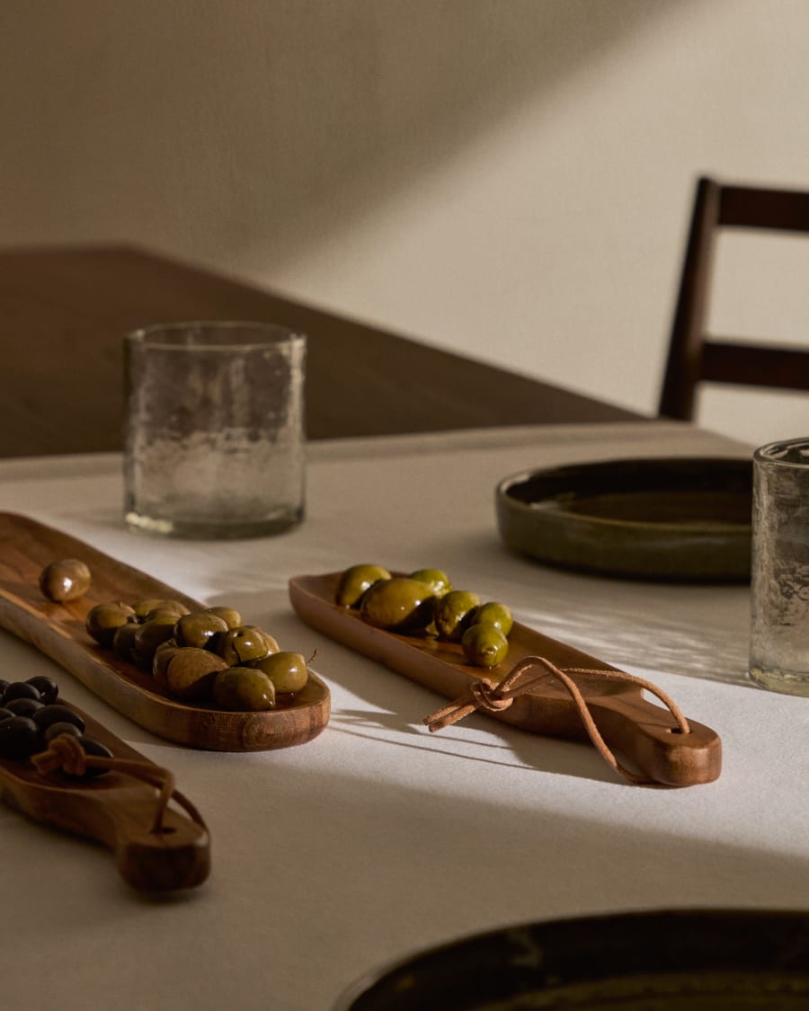 Selvira set of 3 acacia wood serving boards