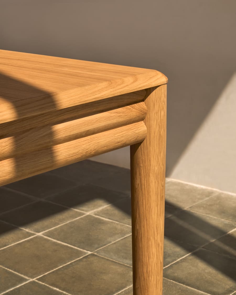Lenon extendable table in natural FSC Mix Credit solid oak wood and veneer 200(280)x90