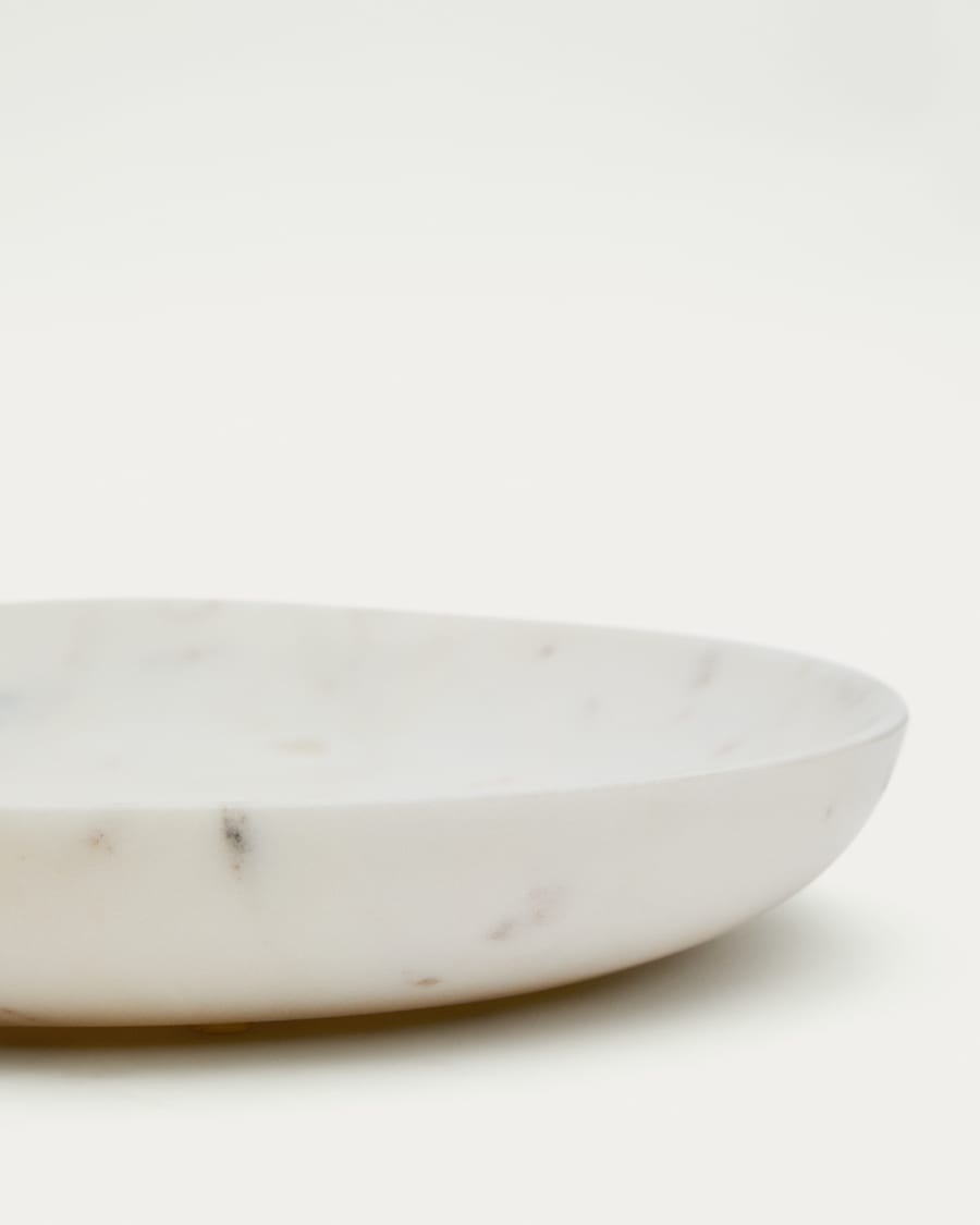 Ecin large, white marble serving plate