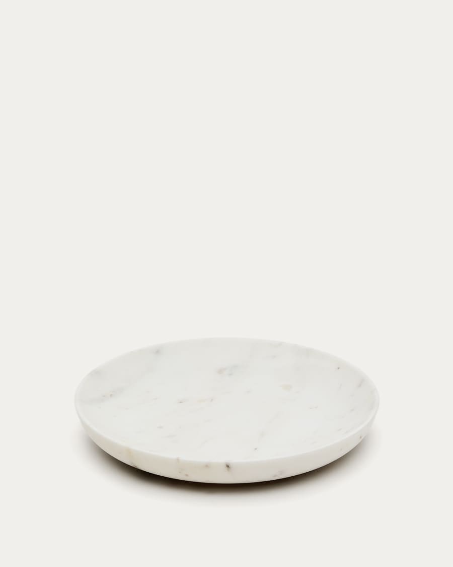 Ecin large, white marble serving plate
