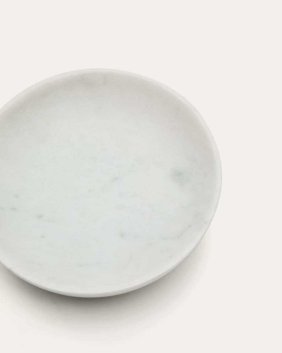 Ecin small, white marble serving plate