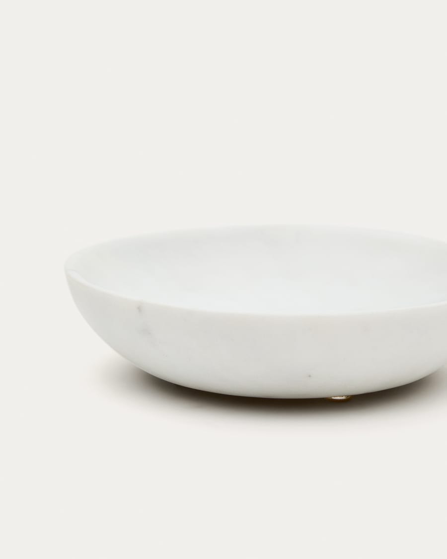 Ecin small, white marble serving plate