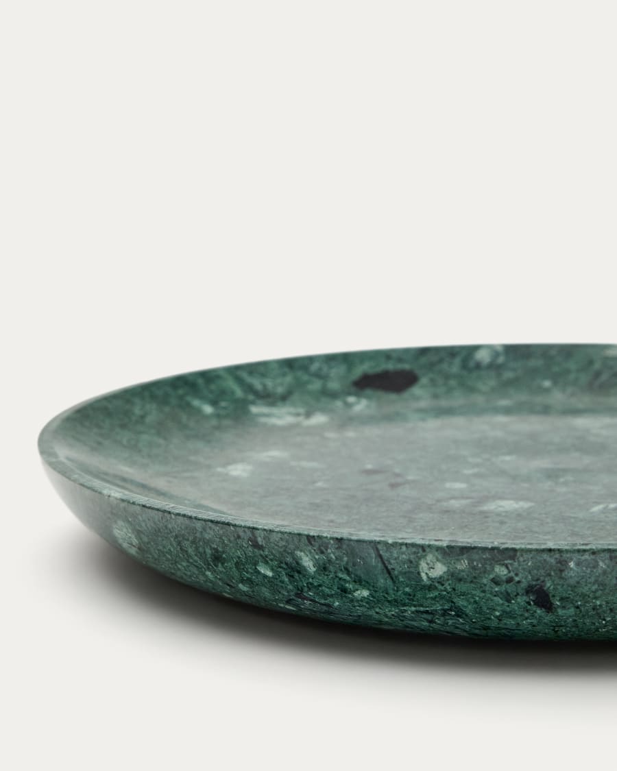 Ecin large, green marble serving plate