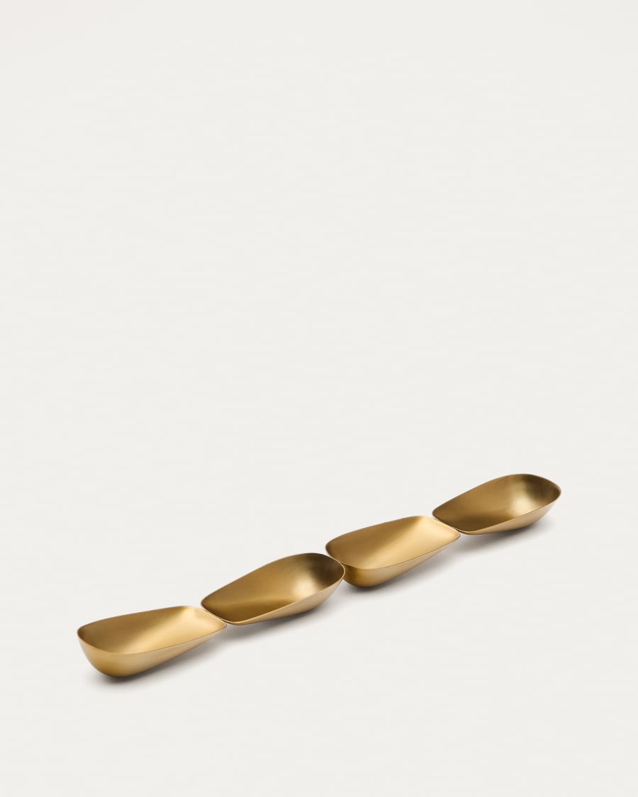 Aruc 4 plates made of gold-coloured stainless steel