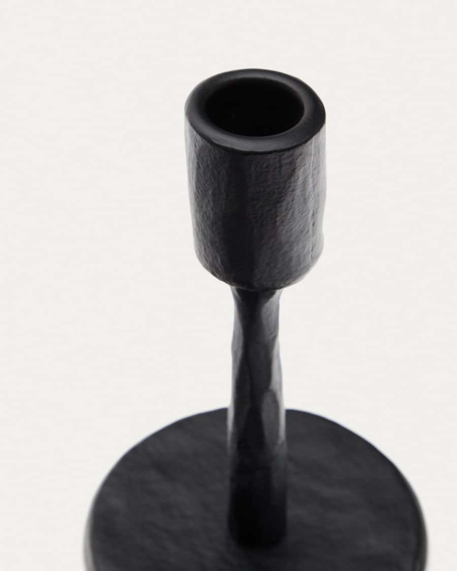 Μικρό κηροπήγιο Nuvro σε μαύρο αλουμίνιο