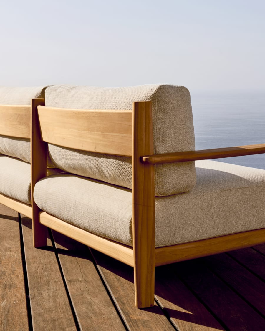 Tirant 3-seater sofa made from solid teak wood 212 cm FSC 100%