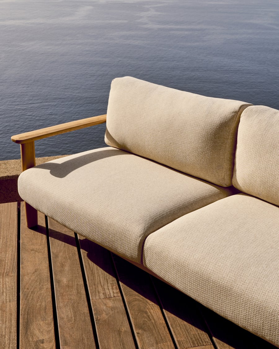 Tirant 3-seater sofa made from solid teak wood 212 cm FSC 100%