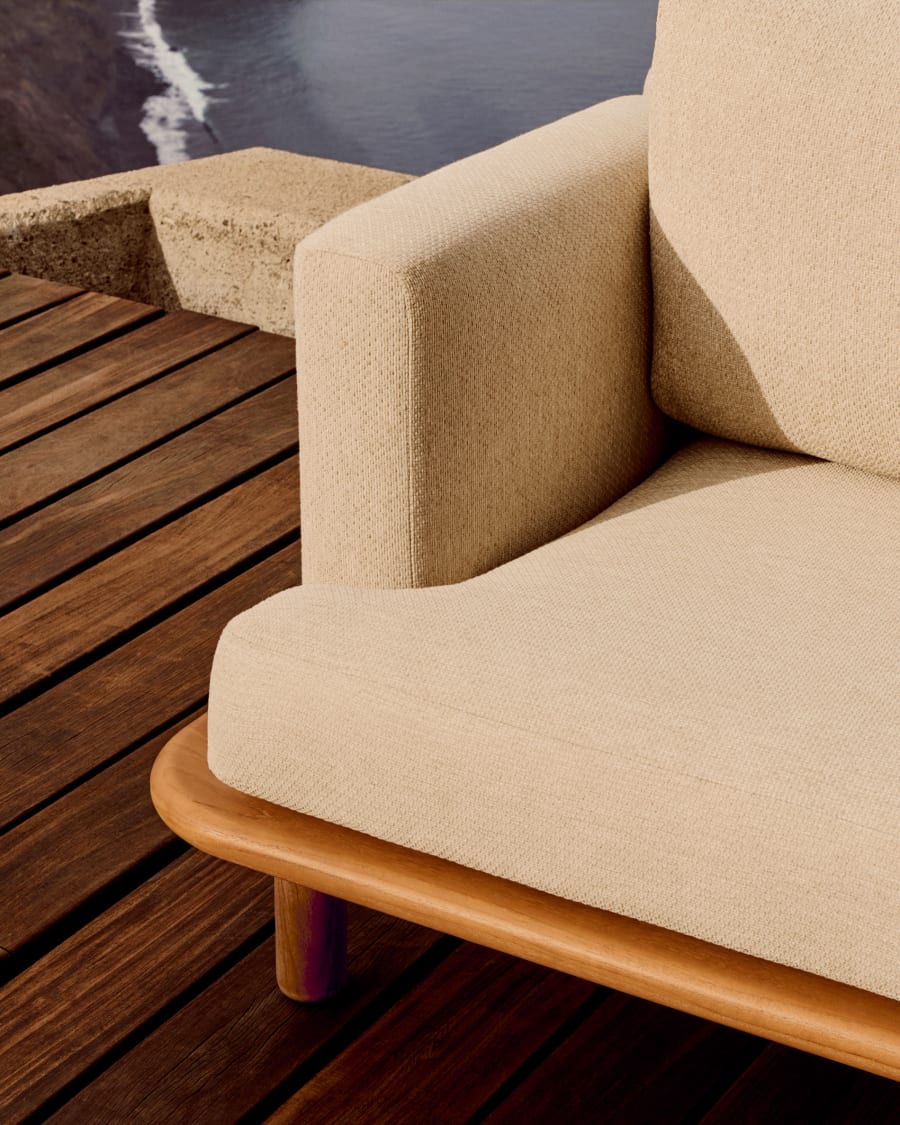 Turqueta 3-seater sofa made from solid teak wood 230 cm FSC 100%