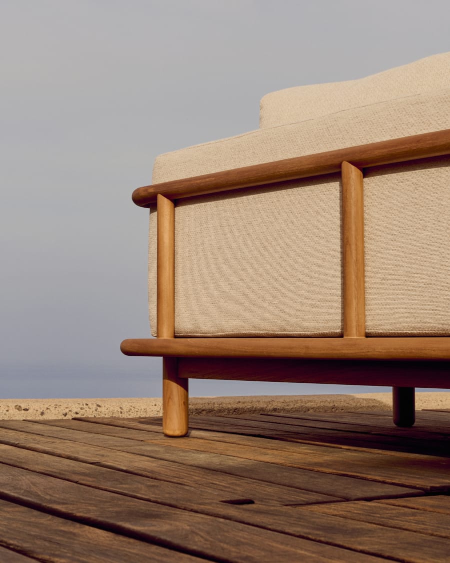 Turqueta 3-seater sofa made from solid teak wood 230 cm FSC 100%