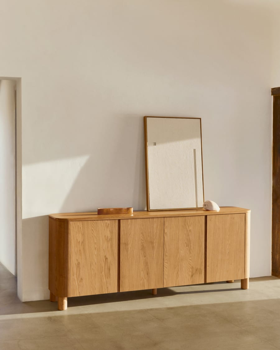 Sefri picture with straight geometric shapes in white 60 x 90 cm