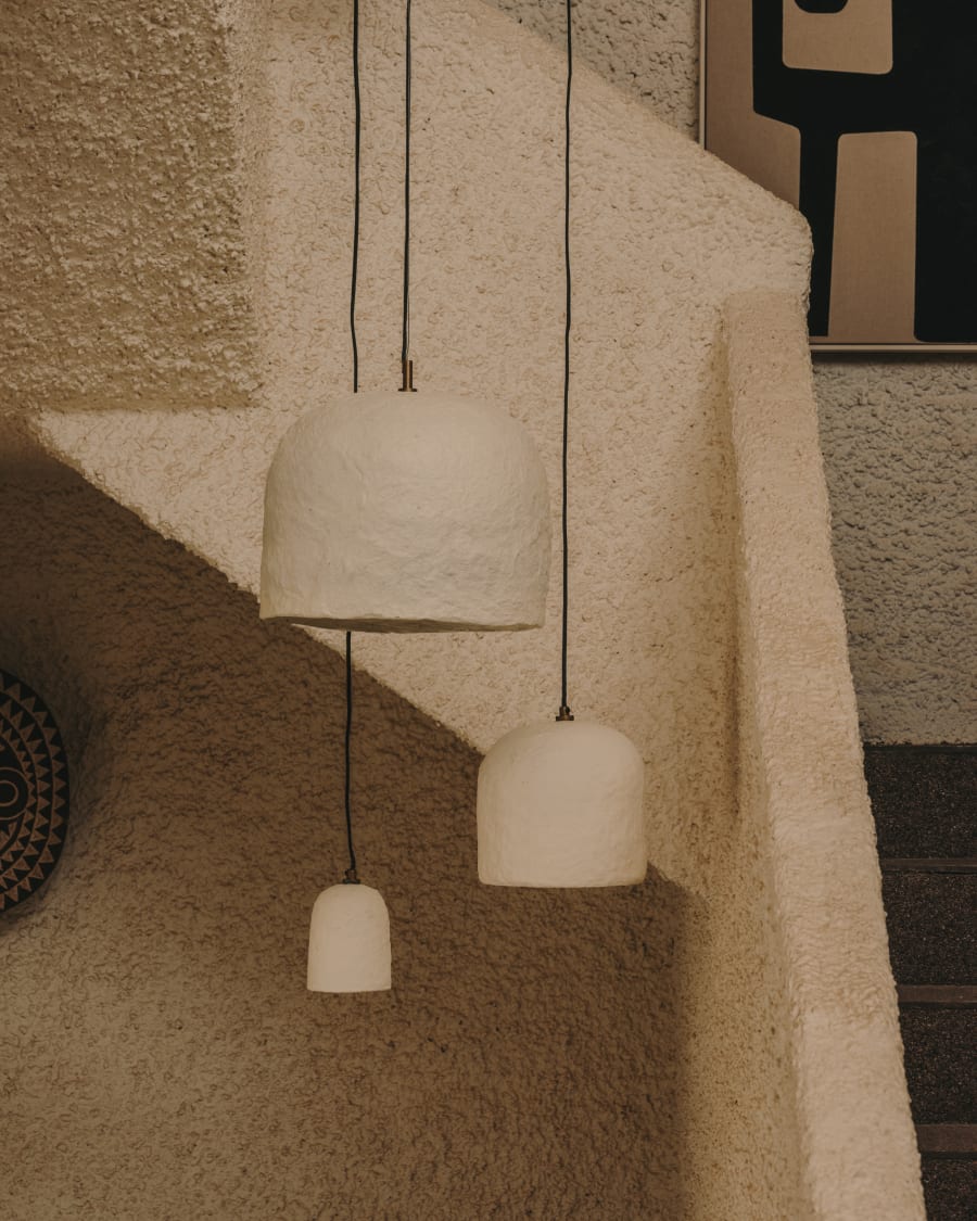 Sineu Deckenlampe aus Papiermaché weiß Ø 34,5 cm